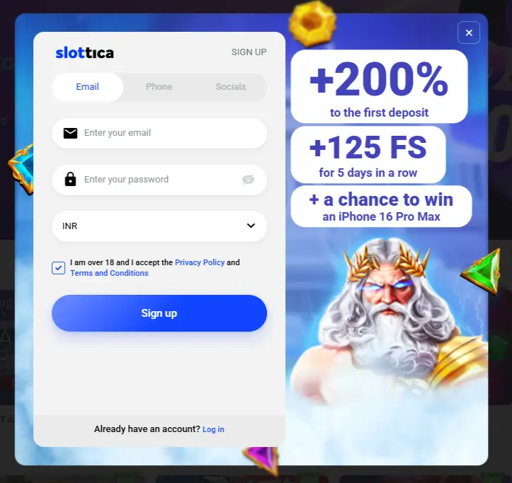 Slottica login